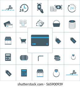 credit card icon vector, commercial icon set, vector illustration