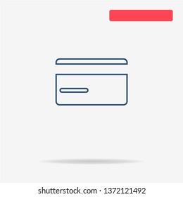 Credit card icon. Vector concept illustration for design.