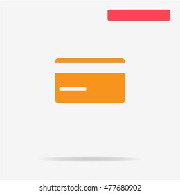 Credit card icon. Vector concept illustration for design.