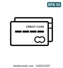 credit card icon vector design template