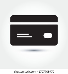 Diseño vectorial de icono de tarjeta de crédito. Ilustración vectorial Eps 10.