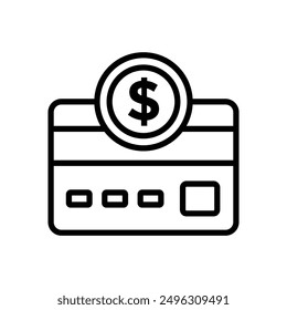 credit card icon vector design template simple and clean