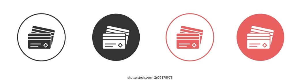 Credit card icon vector design template simple and clean style