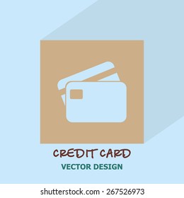 Credit card icon. Vector design.