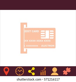 Credit Card  icon. Vector design. 