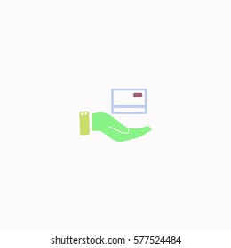 Credit card  icon Vector design. Colored illustration.