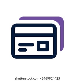 credit card icon. vector dual tone icon for your website, mobile, presentation, and logo design.