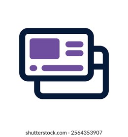 credit card icon. vector dual tone icon for your website, mobile, presentation, and logo design.