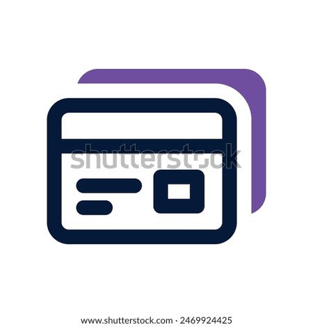 credit card icon. vector dual tone icon for your website, mobile, presentation, and logo design.