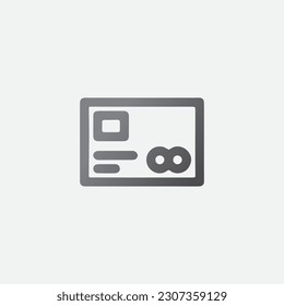 Credit card Icon Vector Editable Color