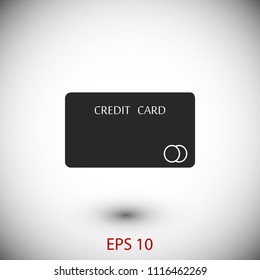 Credit Card Icon, Vector EPS 10 illustration style