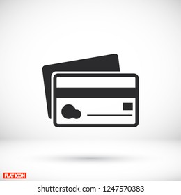 Credit Card icon. Vector  Eps 10 