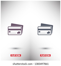 Credit Card icon. Vector  Eps 10 
