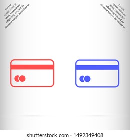 credit card icon vector eps 10 , Lorem ipsum flat design