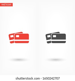 Credit card icon. Vector EPS 10. Credit Card Flat Design. credit card in a flat style