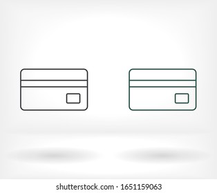 Credit card icon. Vector EPS 10. Credit Card Flat Design. credit card in a flat style