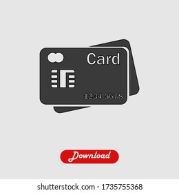 Credit card icon vector eps 10