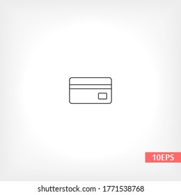 Credit card icon. Vector EPS 10. Credit Card Flat Design. credit card in a flat style