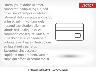 Credit card icon. Vector EPS 10. Credit Card Flat Design. credit card in a flat style