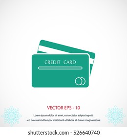 Credit Card Icon, Vector EPS 10 illustration style