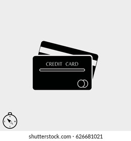 Credit Card Icon, Vector EPS 10 illustration style