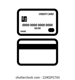 credit card icon vector eps10 on white background