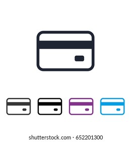 Credit card icon vector eps10. Bank credit card vector sign.