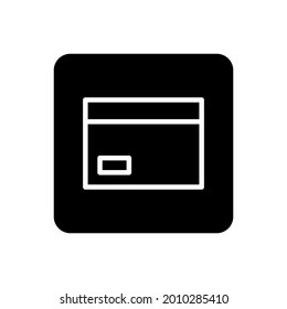 Estilo cuadrado relleno de icono de tarjeta de crédito