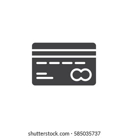 Credit card icon vector, filled flat sign, solid pictogram isolated on white. Payment option symbol, logo illustration