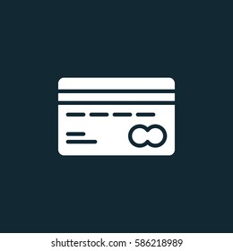 Credit card icon vector, filled flat sign, solid white pictogram. Payment option symbol, logo illustration