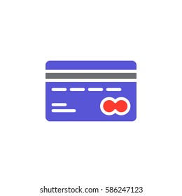 Credit card icon vector, filled flat sign, solid colorful pictogram isolated on white. Payment option symbol, logo illustration