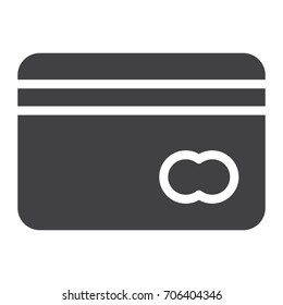 Credit card icon vector, filled flat sign, solid pictogram isolated on white. Symbol, logo illustration. Pixel perfect graphics