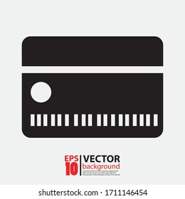 
Credit card icon vector in flat design. Eps 10 vector illustration.
