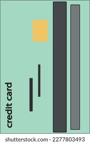 vector de icono de tarjeta de crédito en estilo plano