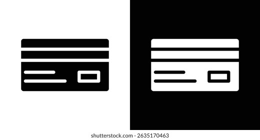 Credit card icon Vector in flat style. Collection silhouettes