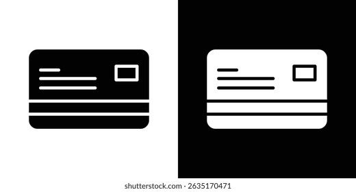 Credit card icon Vector in flat style. Collection silhouettes