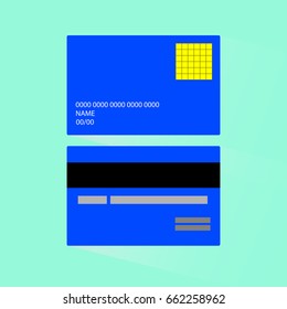 credit card icon vector flat design