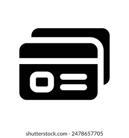 ícono de tarjeta de crédito. ícono de glifo de Vector para tu Sitio web, móvil, presentación y diseño de logotipo.
