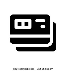 credit card icon. vector glyph icon for your website, mobile, presentation, and logo design.