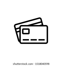 Credit card icon vector graphic illustration card credit debit banking bill