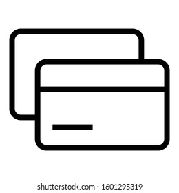 Credit card icon. Vector graphics.