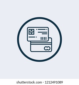 Credit card icon. Vector illustration