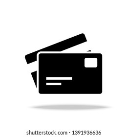 Ilustración vectorial de icono de tarjeta de crédito.
