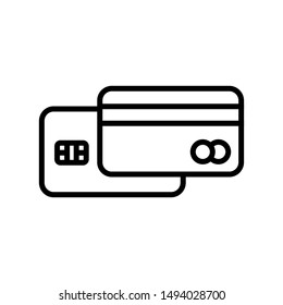 Credit Card Icon Vector Illustration Logo Template