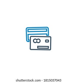 Credit card icon (vector illustration)