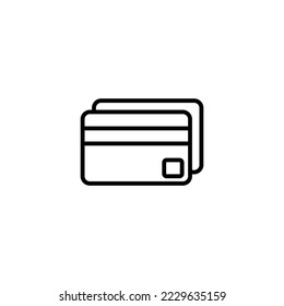 Credit card icon vector illustration. Credit card payment sign and symbol