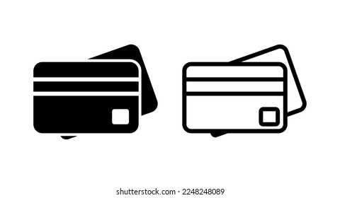 Credit card icon vector illustration. Credit card payment sign and symbol