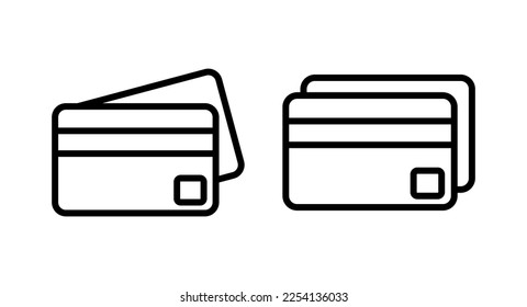 Credit card icon vector illustration. Credit card payment sign and symbol