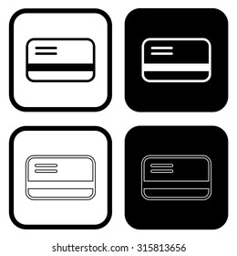 Credit card icon . Vector illustration