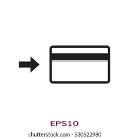 credit card, icon, vector illustration EPS 10